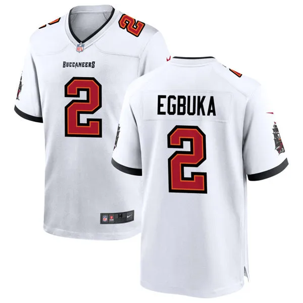 Mens Tampa Bay Buccaneers #2 Emeka Egbuka Nike Away White F.U.S.E. Vapor Limited Player Jersey