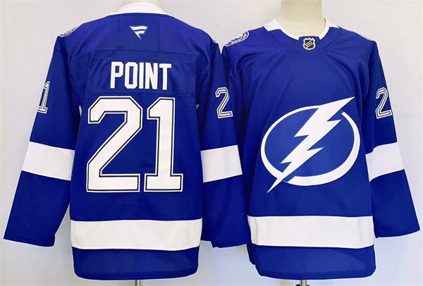 Youth Tampa Bay Lightning #21 Brayden Point Fanatics Home Blue Premium Player Jersey