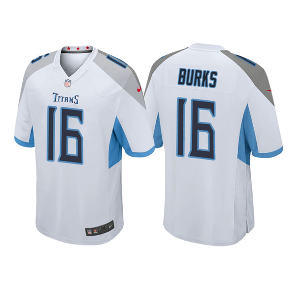 Mens Tennessee Titans #16 Treylon Burks Nike White Away Vapor Limited Jersey