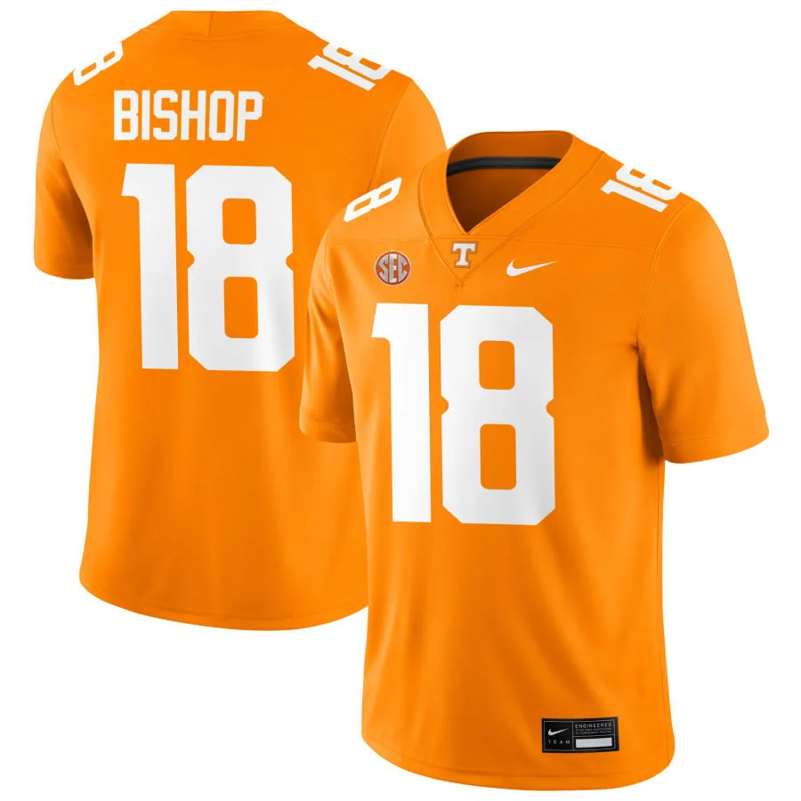 Mens Tennessee Volunteers #18 DeSean Bishop Nike Orange College Football Jersey