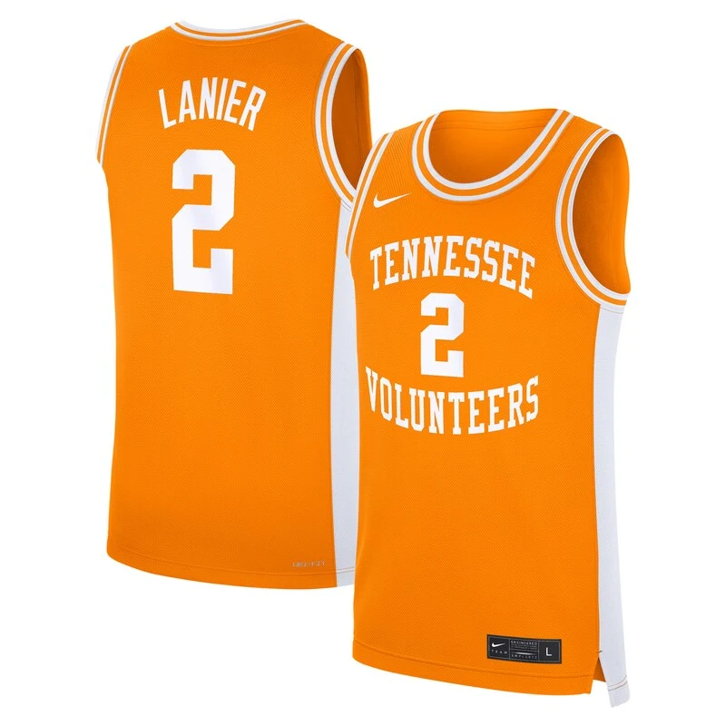 Tennessee Volunteers #2 Chaz Lanier Nike 2024-25 Orange College Basketball Game Jersey