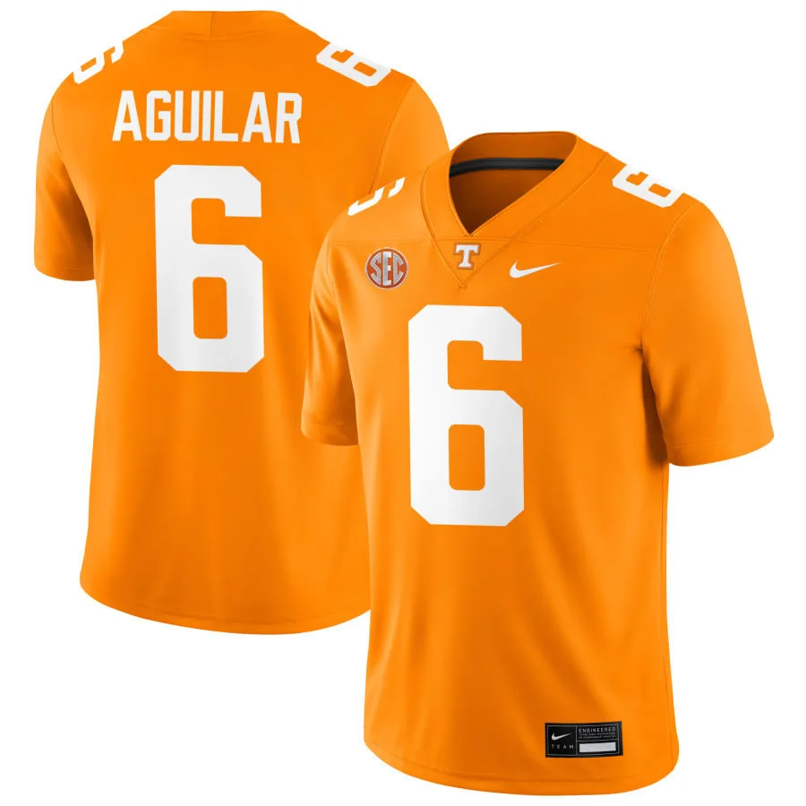 Mens Tennessee Volunteers #6 Joey Aguilar Nike Orange College Football Jersey