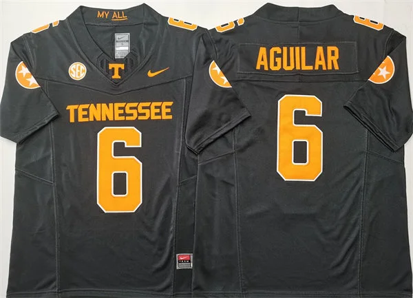 Mens Tennessee Volunteers #6 Joey Aguilar SMOKEY GREY Football Game Jersey