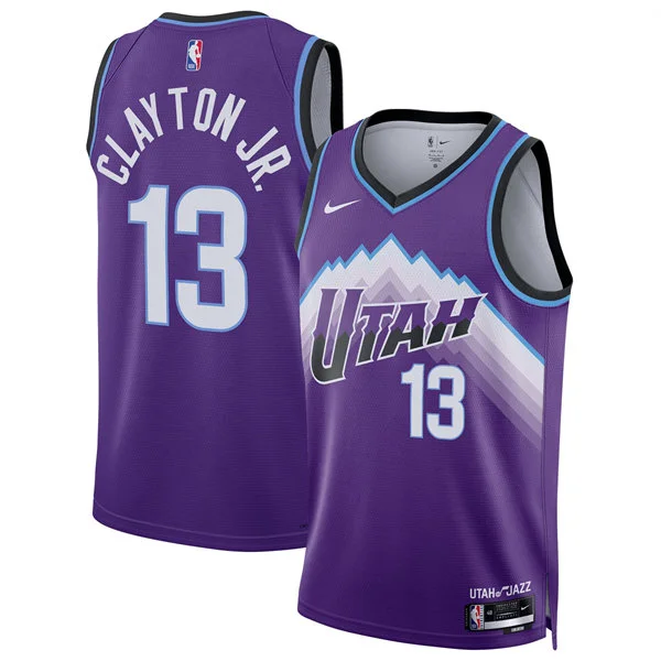 Mens Utah Jazz #13 Walter Clayton Jr. Purple 2025-26 Icon Editionuniform Jersey