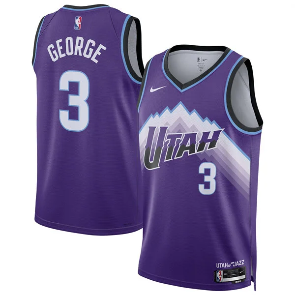 Mens Utah Jazz #3 Keyonte George Purple 2025-26 Icon Editionuniform Jersey