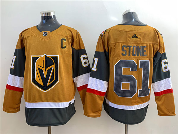Mens Vegas Golden Knights #61 Mark Stone Gold Adidas Stiched NHL Jersey