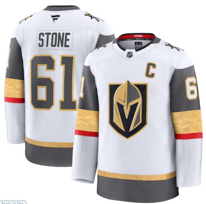 Men's Vegas Golden Knights #61 Mark Stone Fanatics Away White Player Jersey