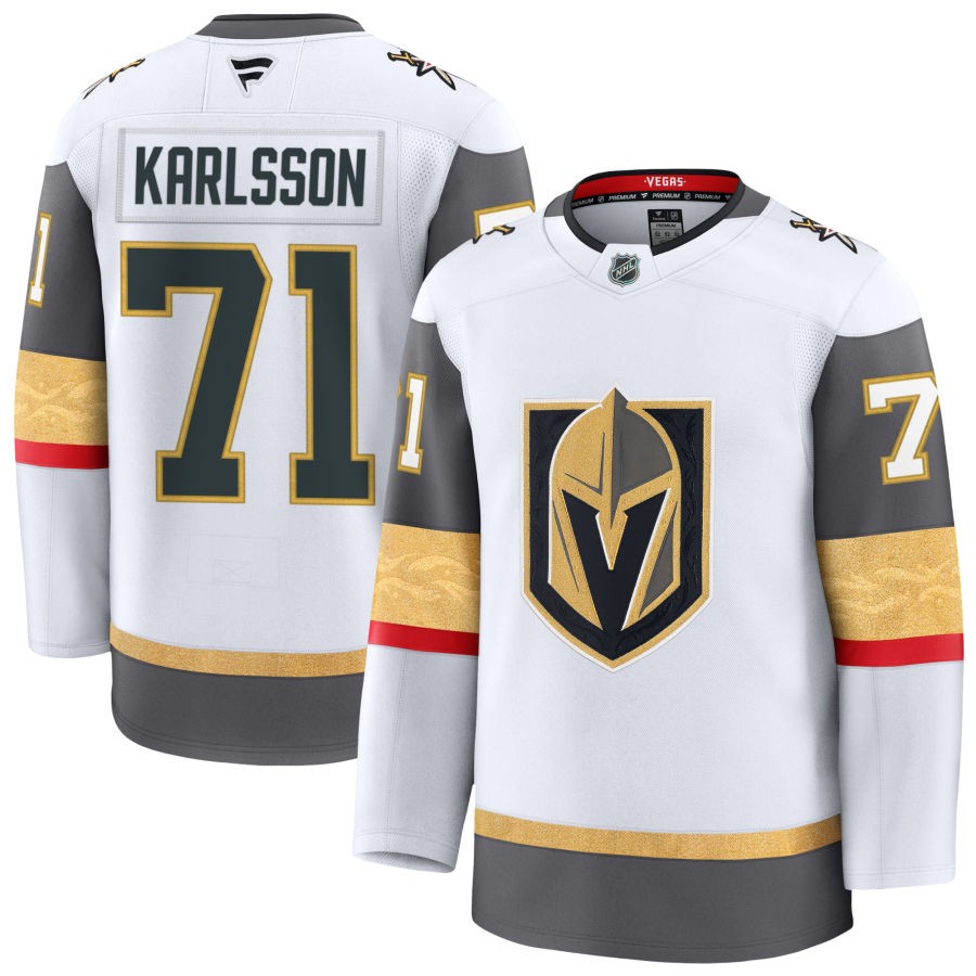 Men's Vegas Golden Knights #71 William Karlsson Fanatics Away White Player Jersey