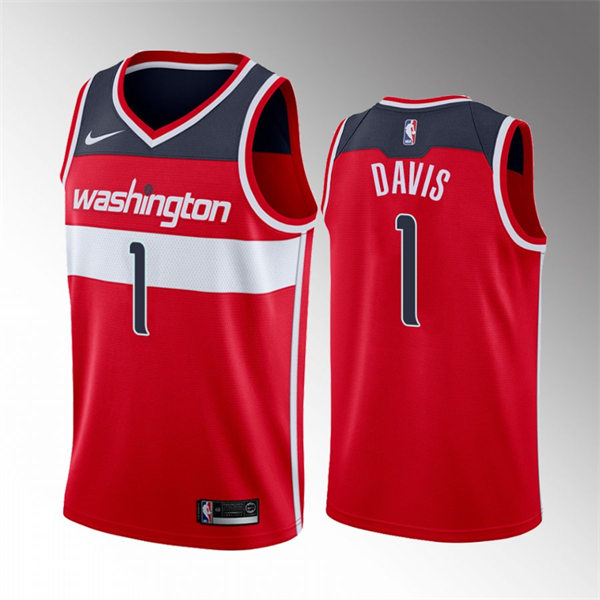 Mens Washington Wizards #1 Johnny Davis Red Icon Edition Jersey