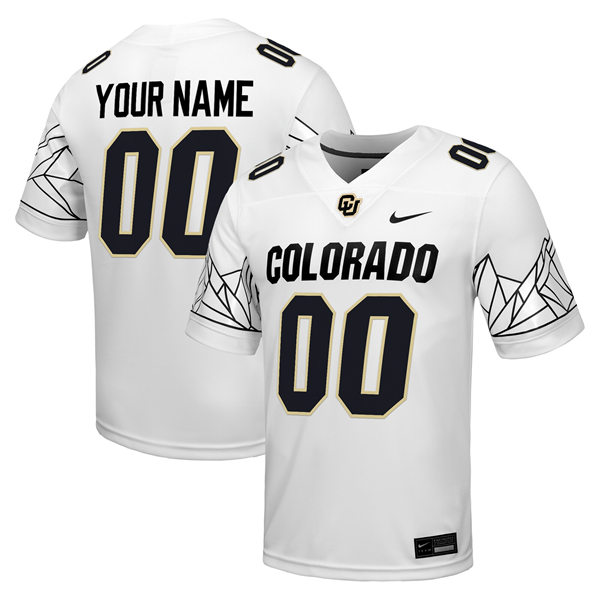 Mens Youth Colorado Buffaloes Custom 2024 XII F.U.S.E. Limited White Black College Football Game Jersey