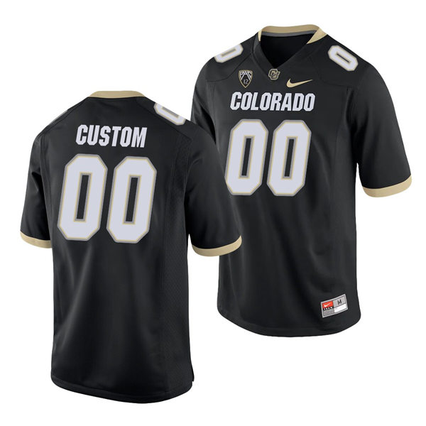 Mens Youth Colorado Buffaloes Custom Nike 2022 Black Football Game Jersey