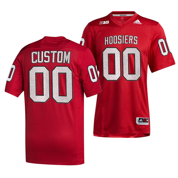 Men's Indiana Hoosiers Custom Adidas Crimson Hoosiers College Football Jersey