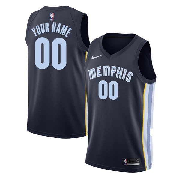 Mens Youth Memphis Grizzlies Custom Navy Nike Icon Edition Jersey