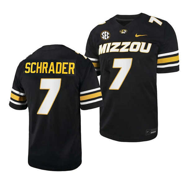 Mens Youth Missouri Tigers #7 Cody Schrader Nike Black College Football Game Jersey