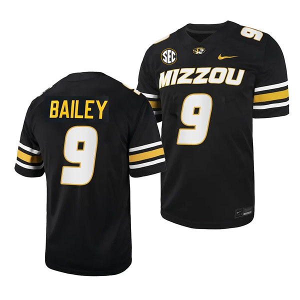 Mens Youth Missouri Tigers #9 Chad Bailey Nike Black College Football Game Jersey
