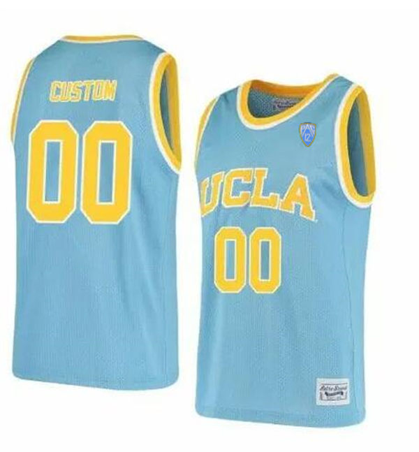 Men's Youth UCLA Bruins Custom Blue NCAA College Basketball Retro Jersey