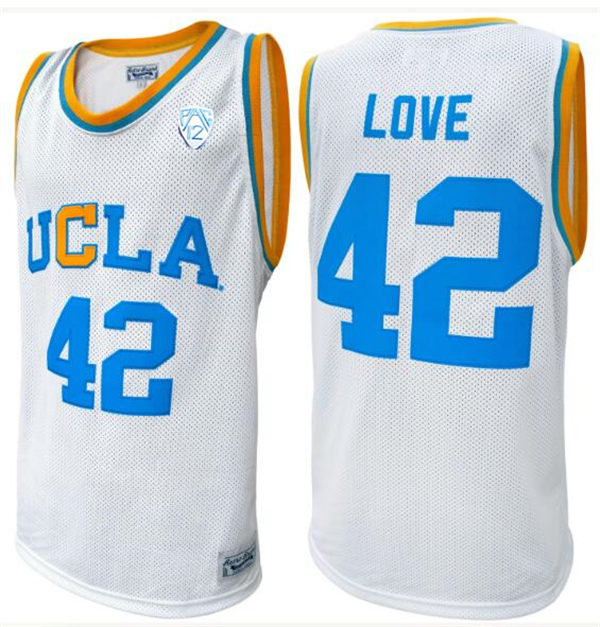 Men's Youth UCLA Bruins Custom White NCAA College Basketball Retro Jersey