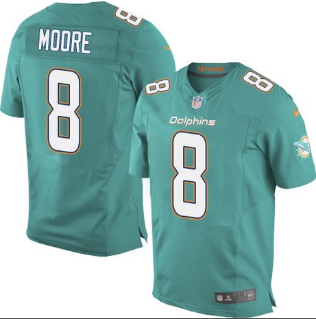 Men's Miami Dolphins #8 Matt Moore Green Nike Elite Jersey