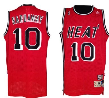 Miami Heat #10 Tim Hardaway Red Throwback Swingman jersey
