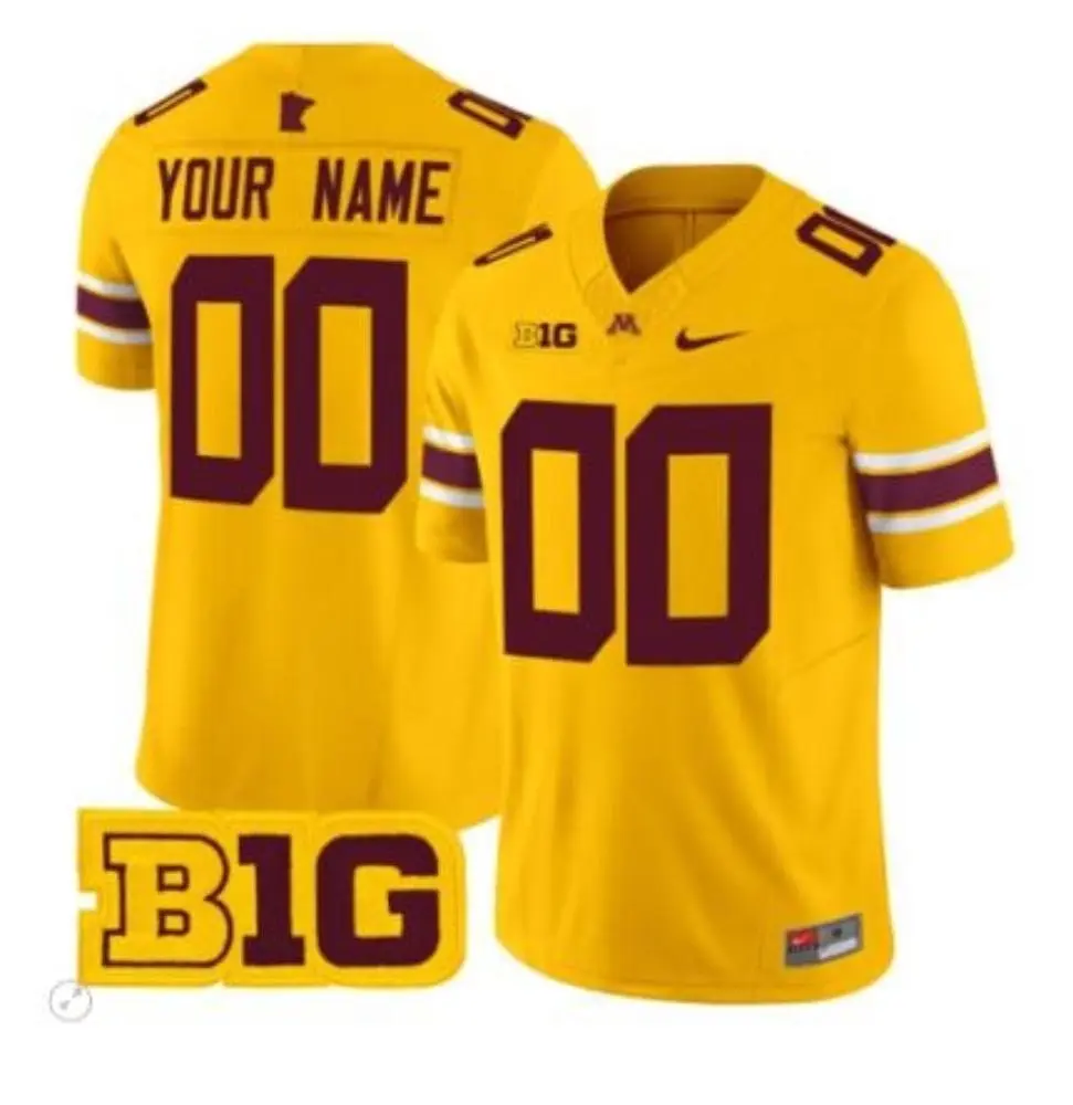 Minnesota Golden Gophers Custom 2025 Gold Nike F.U.S.E. Limited Football Game Jersey