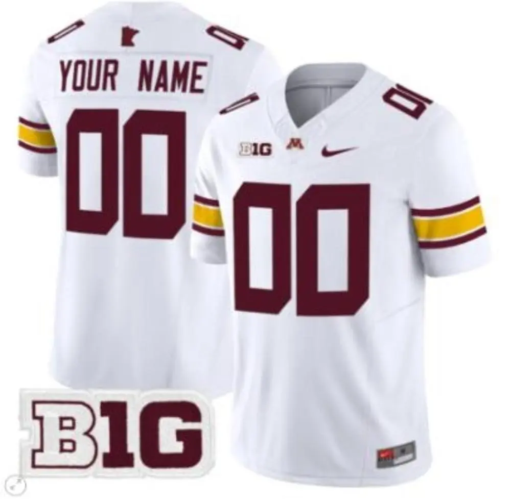 Minnesota Golden Gophers Custom 2025 White Nike F.U.S.E. Limited Football Game Jersey