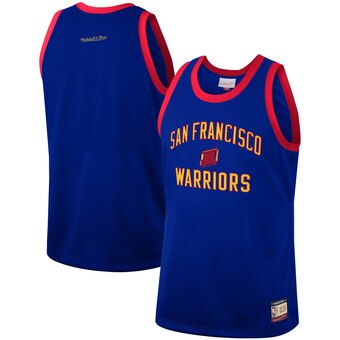 Men's Golden State Warriors Mitchell & Ness Royal Team Heritage Fashion Jersey