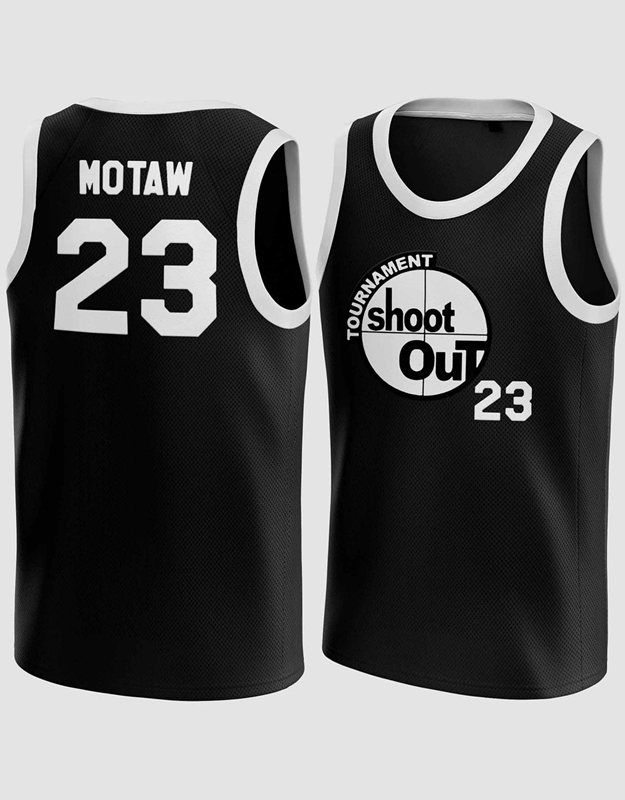 Men's Above The Rim Film Basketball Jersey Black Stitched Wood Harris #23 Motaw Tournament Shoot Out Jersey