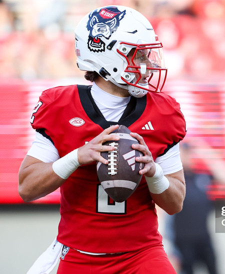 NC State Wolfpack #2 Lex Thomas 2025 Home Red Football Game Jersey