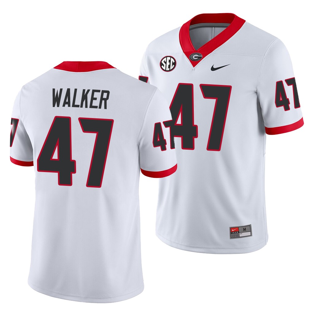 Men's Georgia Bulldogs #47 Payne Walker Nike NCAA White Stitched College Football Jersey