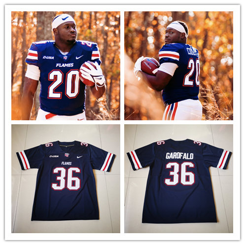 Men's Youth Liberty Flames Custom Nike 2023 Navy College Football Jersey
