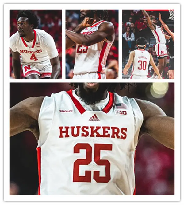 Nebraska Huskers Custom 2023 White Huskers College Basketball Limited Jersey