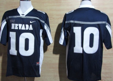 Mens Nevada Wolf Pack #10 Colin Kaepernick Nike 2010 Navy WAC College Football Jersey