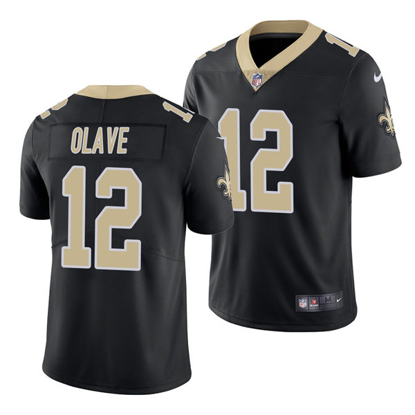 Men's New Orleans Saints #12 Chris Olave Nike Black Vapor Untouchable Limited Jersey