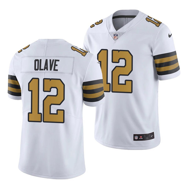 Youth New Orleans Saints #12 Chris Olave Nike White Color Rush Jersey