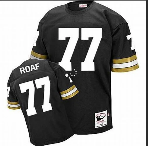 New Orleans Saints #77 Willie Roaf 1994 Black Throwback Jersey