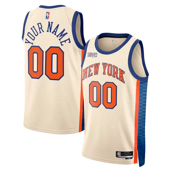 New York Knicks Custom Cream 2025-26 City Edition Swingman Jersey
