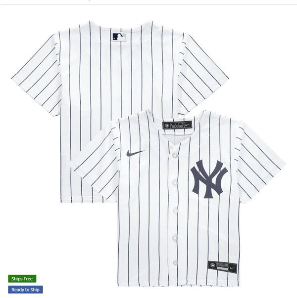 Toddlers New York Yankees Blank Nike White Home Cool Base Team Jersey