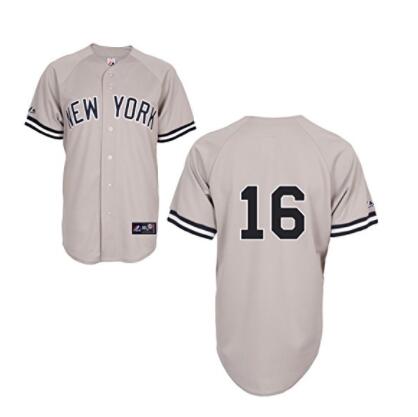 Mens New York Yankees #16 WHITEY FORD Grey Cooperstown Collection Throwback Jersey