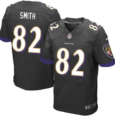 Men's Baltimore Ravens #82 Torrey Smith Black 2013 Nik Elite Jersey
