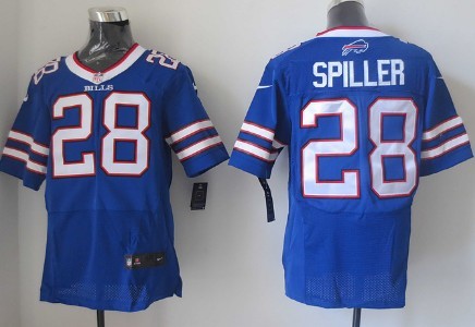 Mens Nike Elite Jersey  Buffalo Bills #28 C.J. Spiller Light Blue 