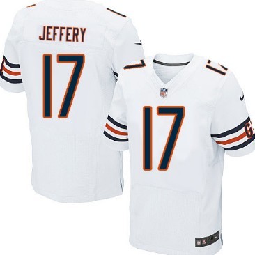 Mens Nike  Elite Jersey  Chicago Bears #17 Alshon Jeffery White