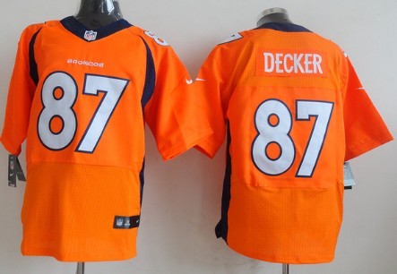 Men's Denver Broncos #87 Eric Decker Orange Nik Elite Jersey