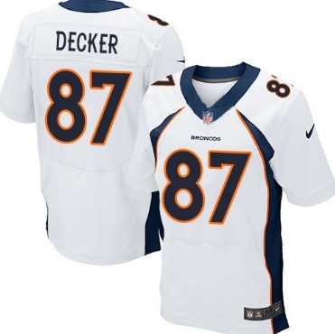 Men's Denver Broncos Jersey #87 Eric Decker Nik Elite White