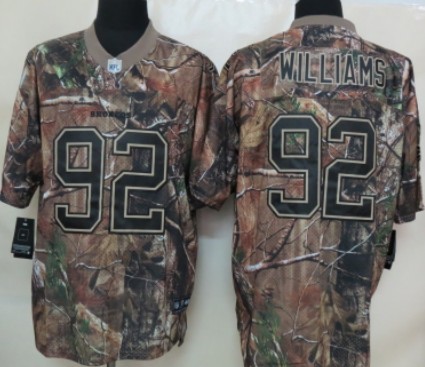 Men's Nik Elite Jersey Denver Broncos #92 Sylvester Williams Camo 