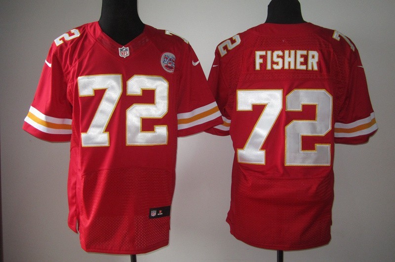 Nike Elite Jersey Kansas City Chiefs #72 Eric Fisher Red 2013 Draft