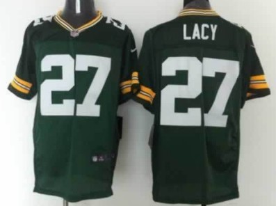 Men's Green Bay Packers #27 Eddie Lacy Green Nike Elite Jersey  