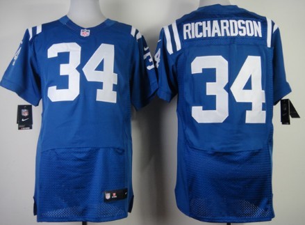 Men's Indianapolis Colts #34 Trent Richardson Blue Nike Elite Jersey