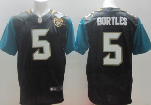 Men's Jacksonville Jaguars #5 Blake Bortles Black Nike Elite Jersey