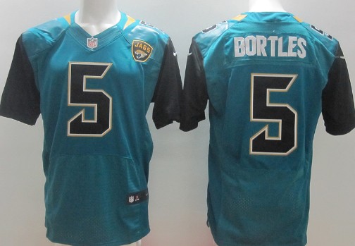 Men's Jacksonville Jaguars #5 Blake Bortles Green Nik Elite Jersey