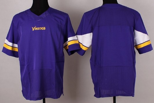 Men's  Minnesota Vikings Blank Purple Elite Jersey